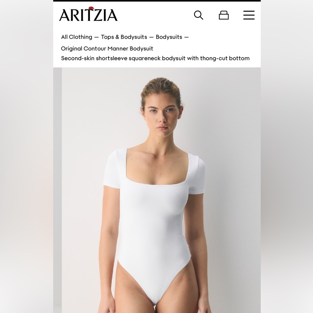 Aritizia short sleeve bodysuit.